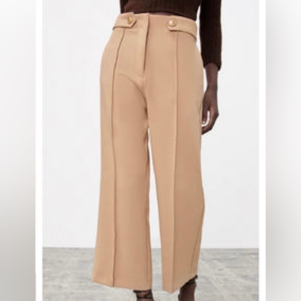 Zara Wide Leg Pintuck Pants - Picture 1 of 14